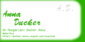anna ducker business card